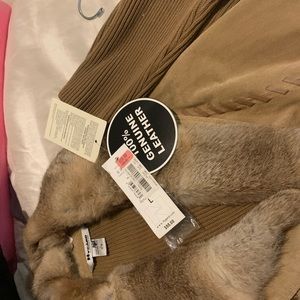 Beautiful leather and knit jacket